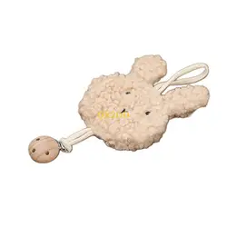 QX2D lindo animal peluche bebé chupete correa infantil recién nacido chupete clip cadena titular