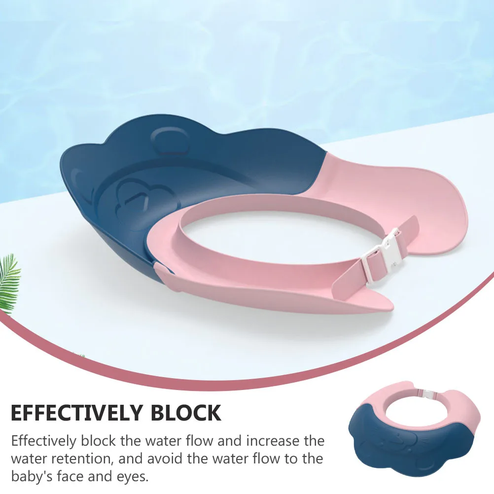 Infant Bathing Hat Baby Shower Cap Water Retention Anti Backflow Design Non Slip Comfortable Durable Easy Wash