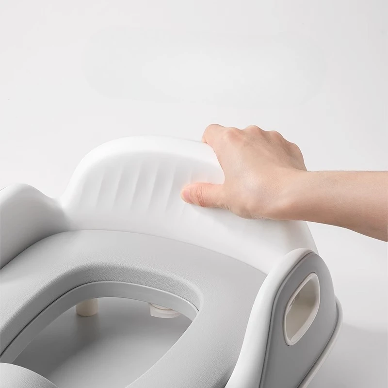 ‌ Adaptador de asiento de inodoro extraíble para niños, manijas de taburete de entrenamiento para ir al baño, anillo de cómoda antideslizante, asistente sanitario para niños pequeños - imagen 5