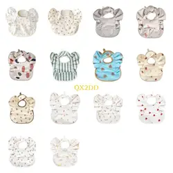 QX2D Babero alimentación protector para bebés, paño ajustable para eructar, babero para babear a prueba fugas, delantal