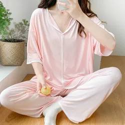 Pijama de lactancia Modal con cuello en V – Verano