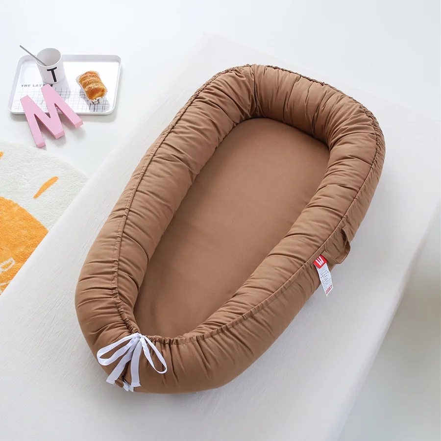 Cuna portátil plegable sin almohada de Color sólido con cuna de viaje biomimética totalmente desmontable