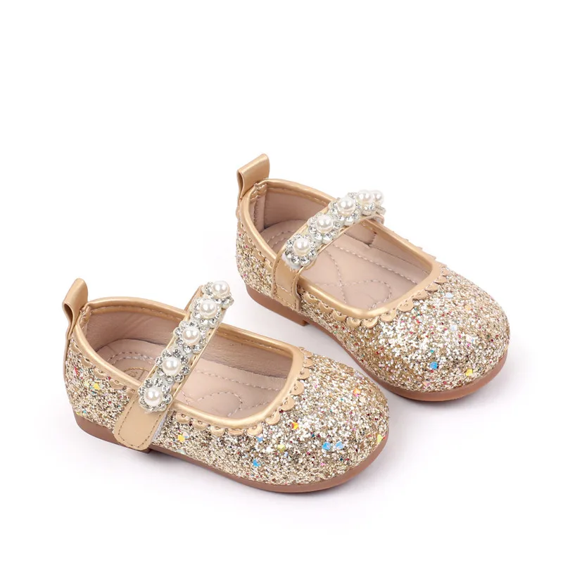 2025 nuevos zapatos ostentosos para niños, zapatos de princesa para niñas de primavera y otoño para vestido de fiesta, zapatos de cuero de goma suave antideslizantes para niños - imagen 4