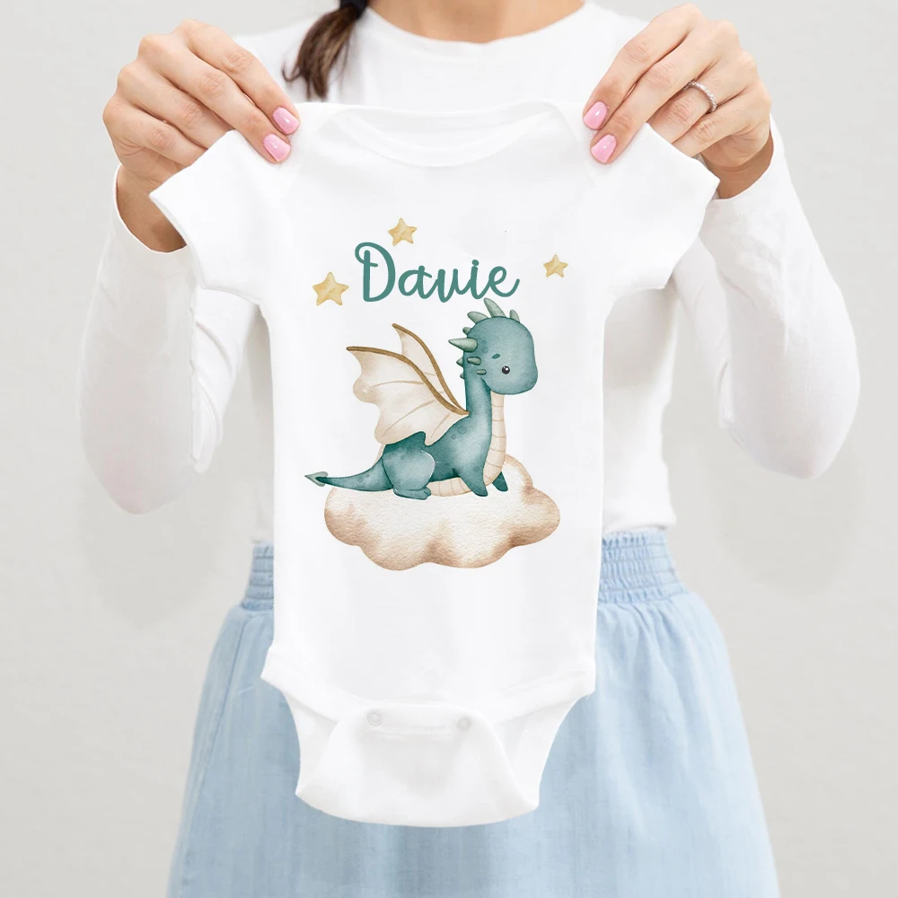 Body personalizado de dragón para bebé, pelele bonito con nombre personalizado, ropa para niños y niñas, regalo para Baby Shower, traje para bebé Newbron