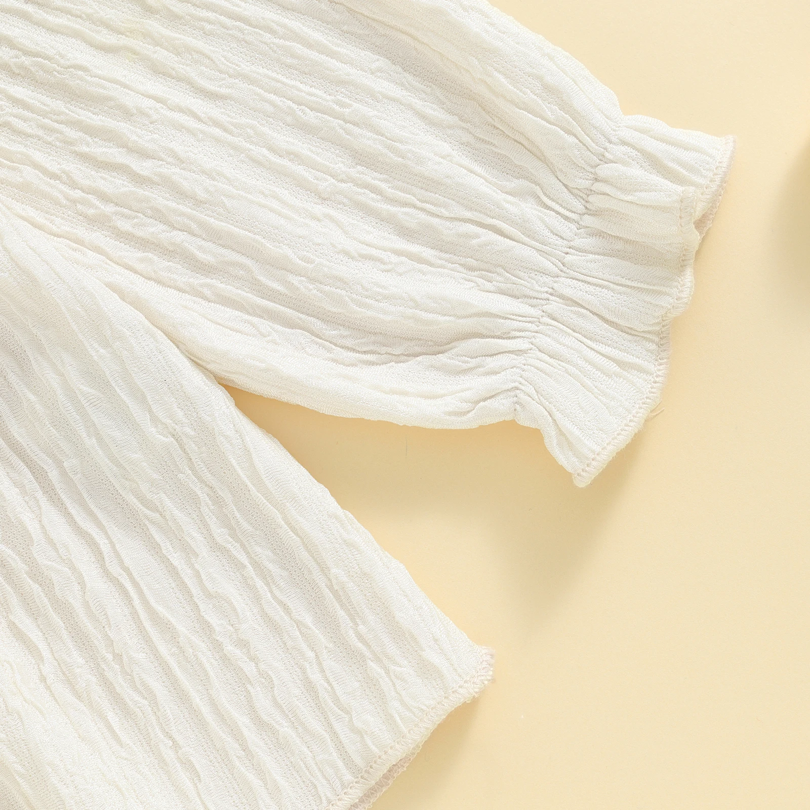 Conjunto de 2 piezas de trajes de otoño para niña con volantes y manga larga con bordado de fresa y pantalones, ropa para niños pequeños - imagen 4