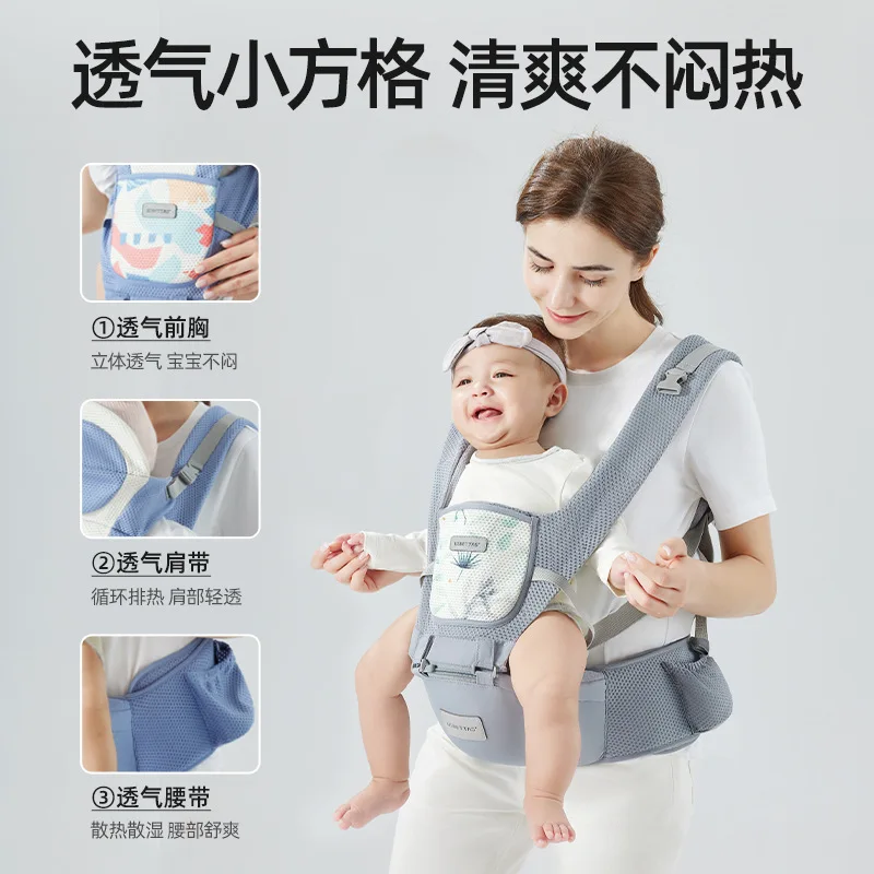 Taburete de cintura para bebé, ligero, multifuncional, correa para el hombro, taburete para sentarse en la parte delantera, herramienta de sujeción para bebé - imagen 3