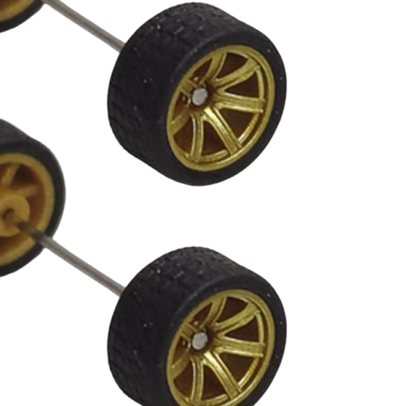 Par de llantas a escala 1/64 con mini eje de rodillo para coches fundidos a presión - imagen 5