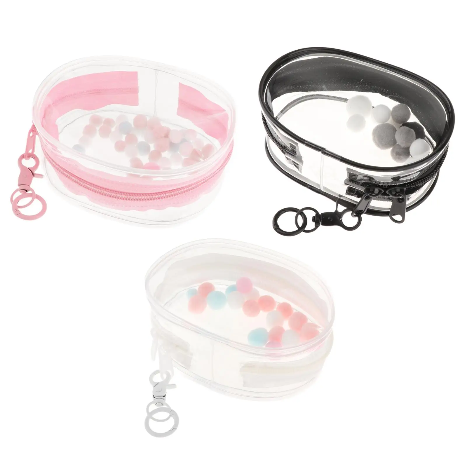 Clear Figure Display Bag PVC Clear Doll Display Bag Portable Waterproof Outdoor Doll Bag Tiny Doll Pouch for 10cm Figure Doll