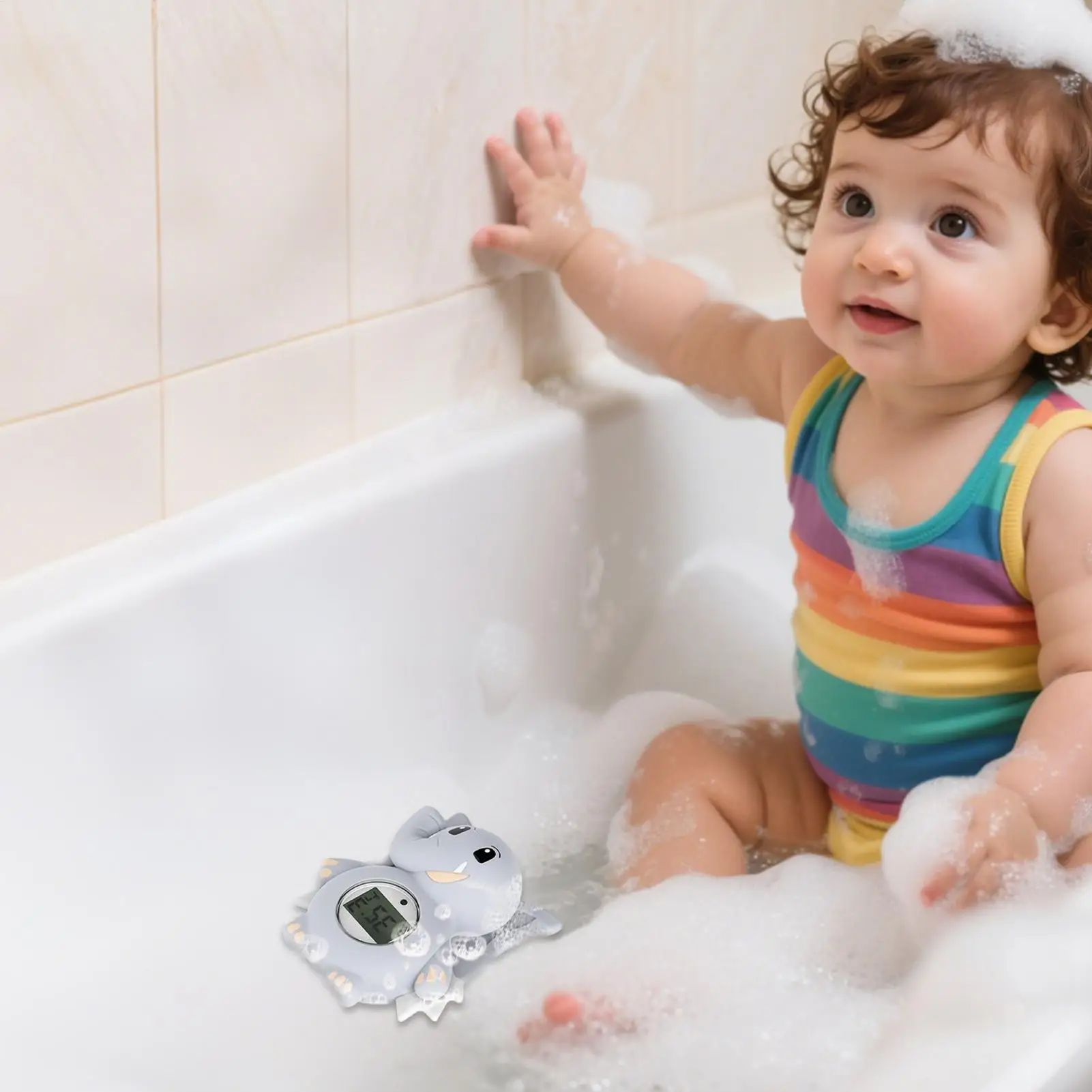 Medidor de temperatura de baño de elefante Digital para bebé, medidor de temperatura de baño preciso para piscina, ducha casera, bañera para niños pequeños - imagen 3