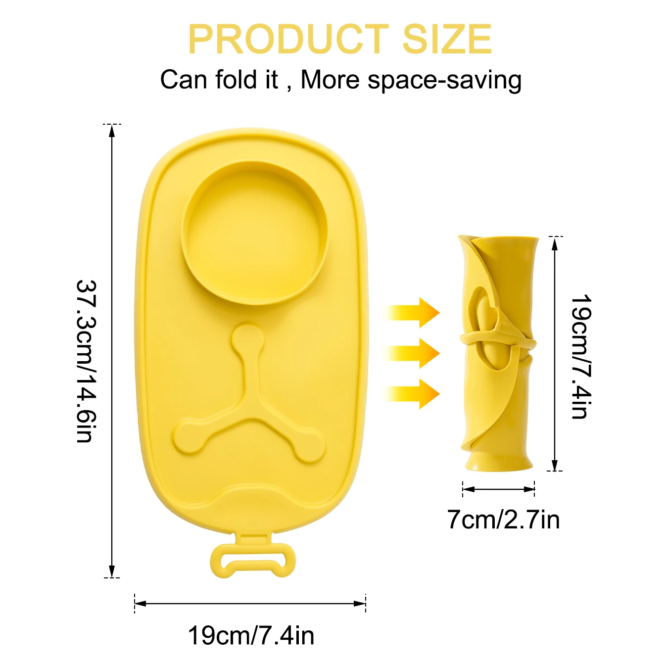 Color niños 1 Uds. Cuenco de silicona para bebé, plato de alimentación antideslizante, almacenamiento de entrenamiento, platos portátiles, vajilla, regalo para Baby Shower - imagen 4