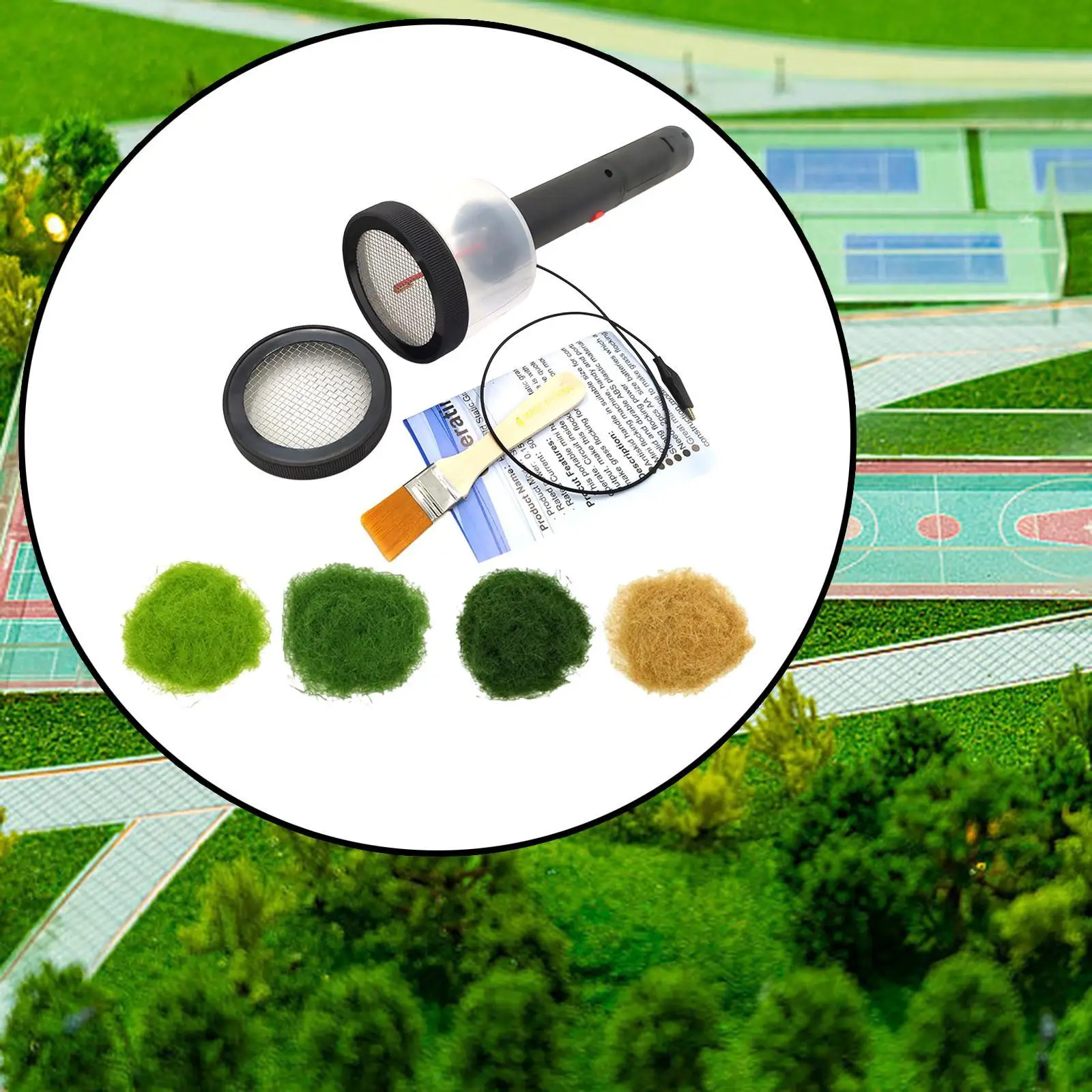Static Grass Applicator Kits Portable Craft Tool Planting Grass Machine Railway Flocking Kits DIY Electrostatic Flocking Machine
