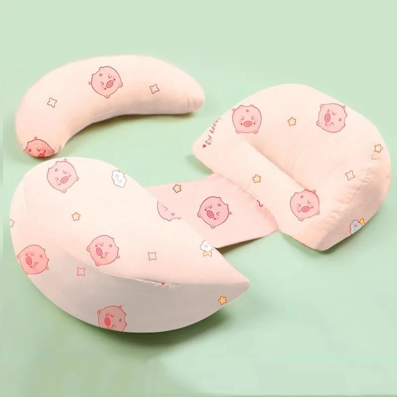 Almohada de soporte de cintura en forma de U ajustable para mujeres embarazadas, patrón de dibujos animados, almohada de embarazo para dormir de lado, cojín especial de maternidad - imagen 4