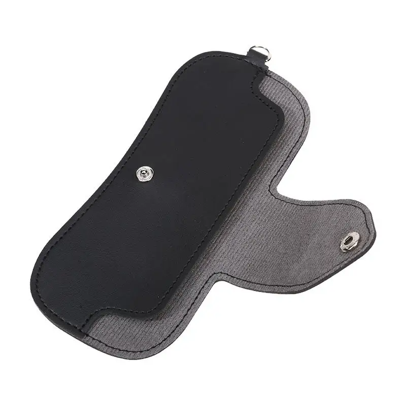 Estuche para gafas de sol para hombre y mujer, traje de cuero PU, soporte para gafas colgante para el cuello, funda portátil con cordón para viajes de negocios - imagen 2