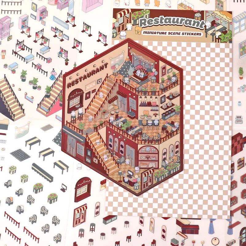 Pegatinas 3D de paisajes en miniatura para manualidades infantiles - imagen 3