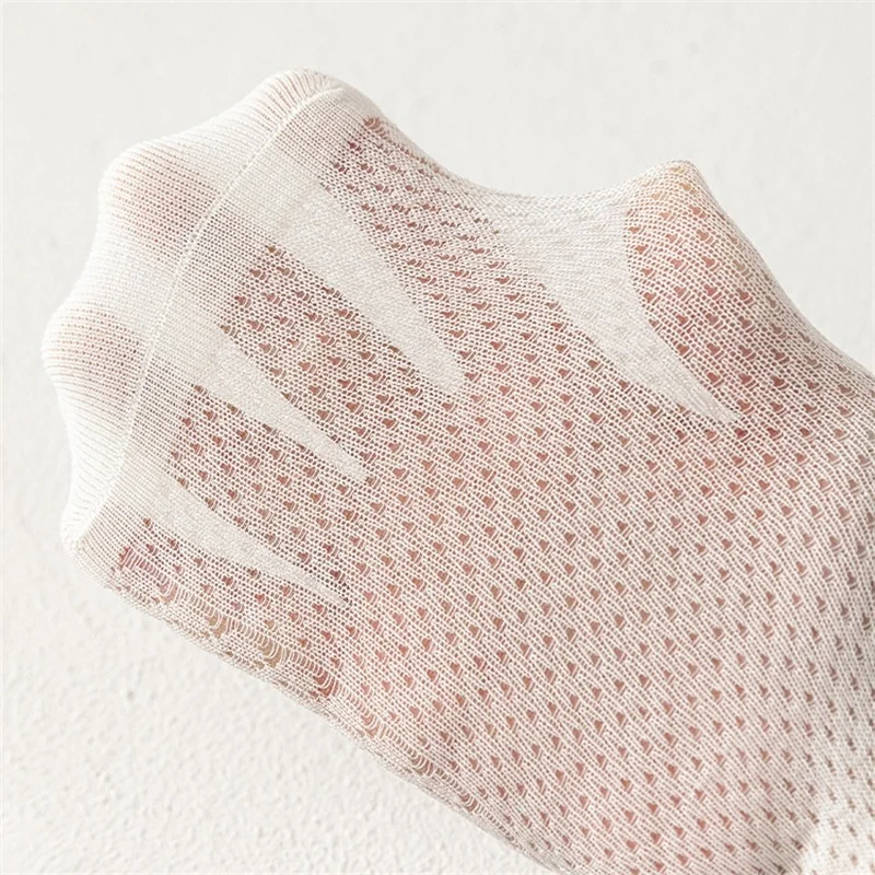 5 par/lote calcetines blancos de malla para niñas calcetines finos transpirables de verano para niñas calcetines de encaje de princesa de moda dulce nuevo 2-12 años - imagen 4