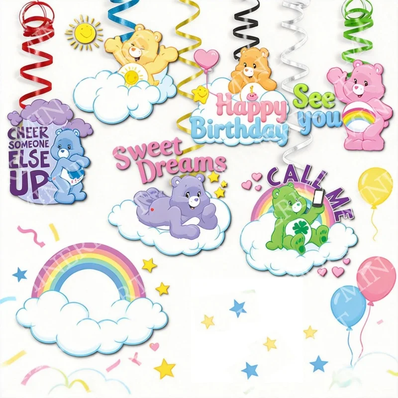 Care Bears Swirls – Decoración de cumpleaños infantil