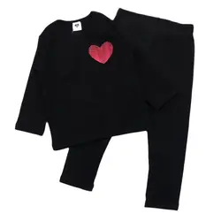 Conjunto top y mallas manga larga infantil acanalado otoño invierno