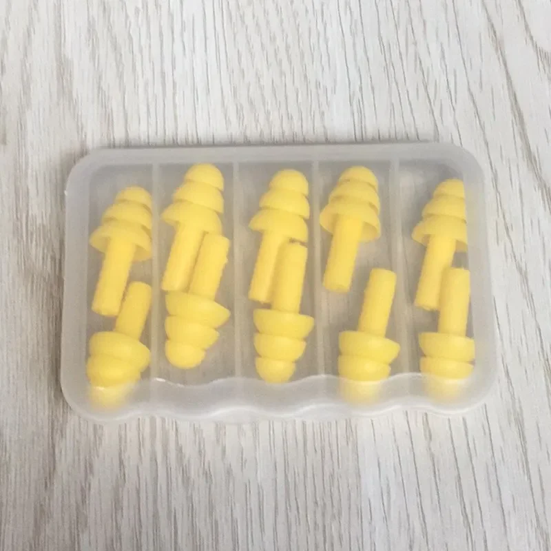 5 pares de tapones para los oídos suaves antiruido impermeables para nadar tapones para los oídos de silicona para adultos niños nadadores buceo - imagen 4