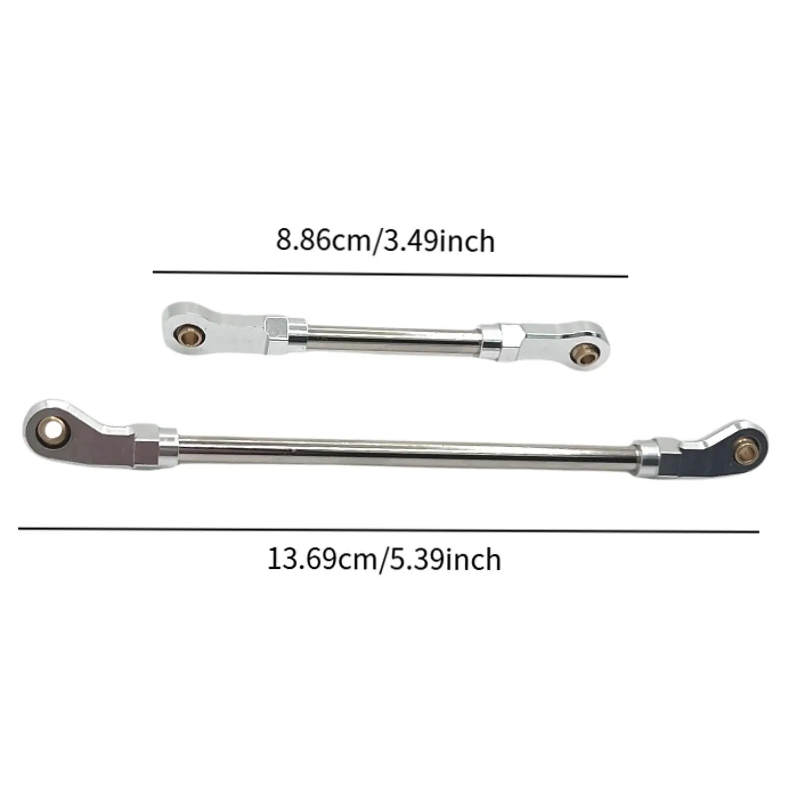 2x 1/10 Steering Servo Link DIY Materials Upgrade Parts Replacement Stable Metal Steering Rod for 104006 104026 104020 104010 RC
