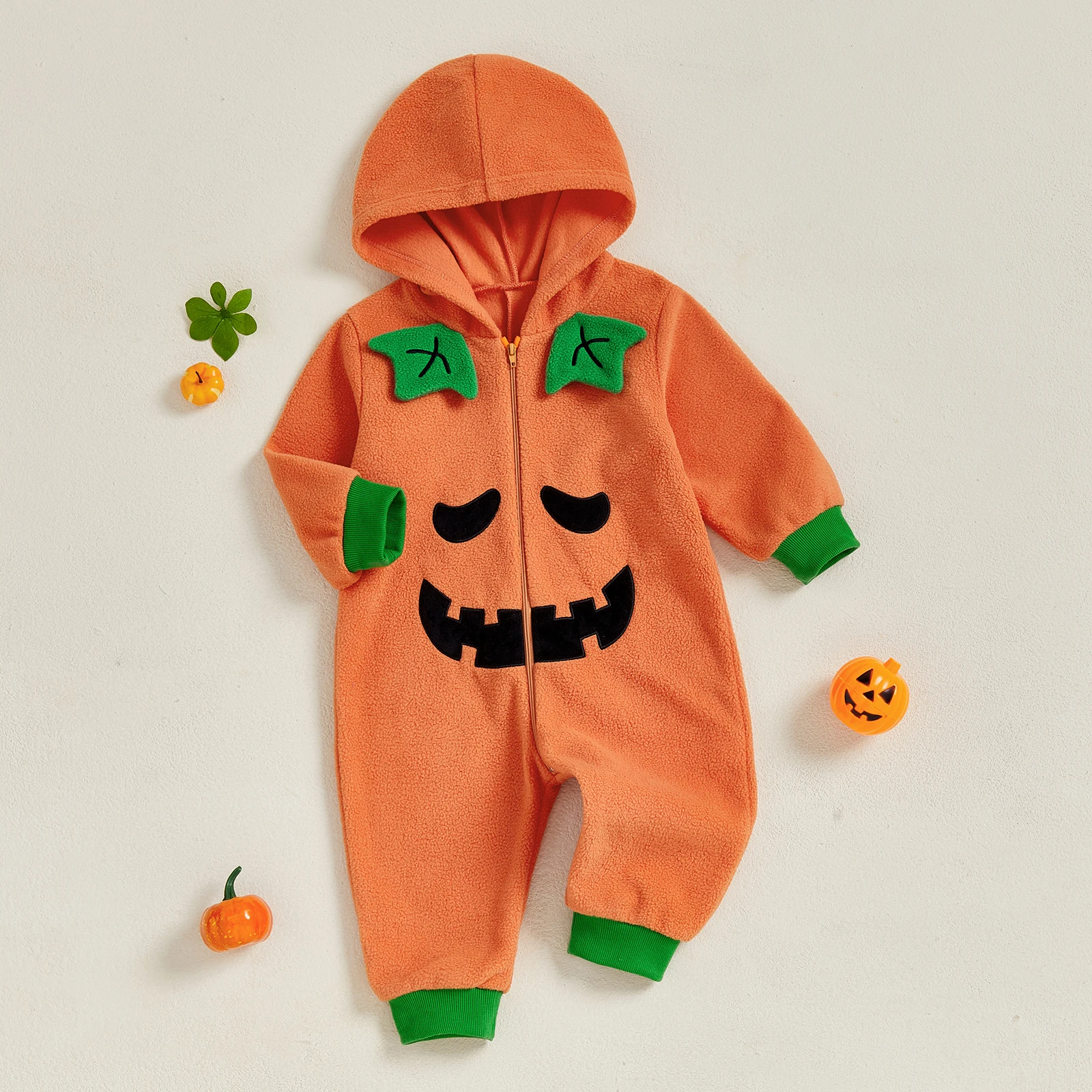 Tregren Disfraz Halloween Bebé Calabaza con Capucha - imagen 2