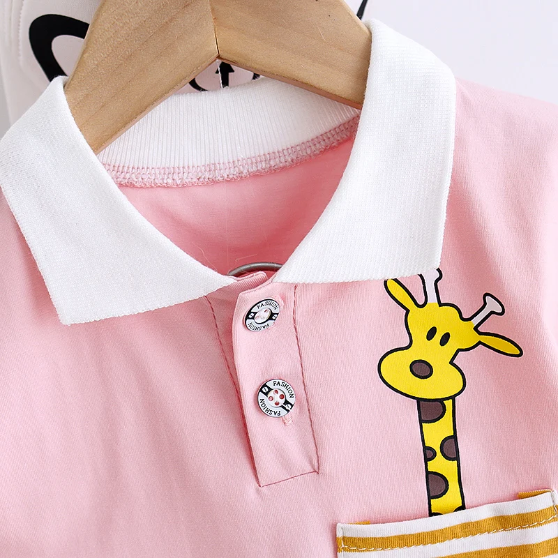 Ropa de moda de verano para bebés, traje para niños, camiseta de manga corta, pantalones cortos, 2 unids/set, ropa para niños, disfraz informal de algodón para niños - imagen 4