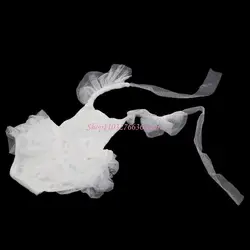 Vestido de encaje para bebé niña con diadema de fiesta princesa