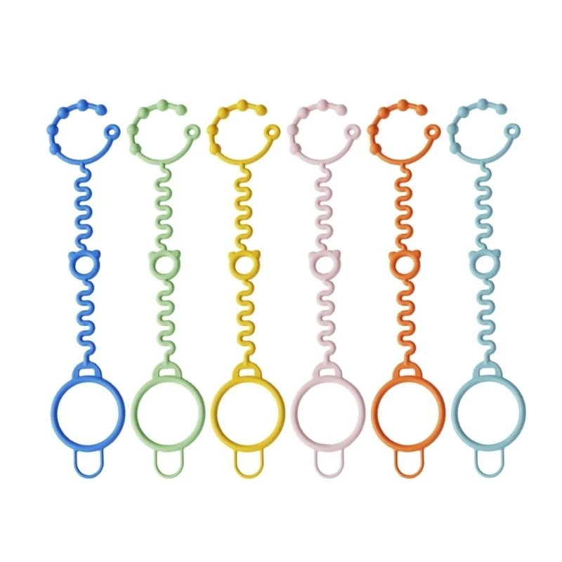 M76C Correa silicona fácil usar Portavasos a prueba caídas Portavasos ajustable para asegurar biberones y tazas en