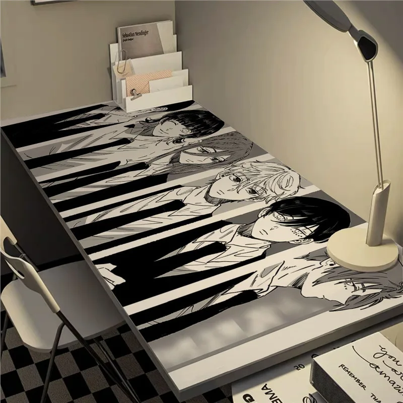 Alfombrilla de ratón para juegos, tapete de teclado antideslizante LargeNon con bloqueo azul, Protector de mesa para escritorio de oficina, yoachi Isagi - imagen 3