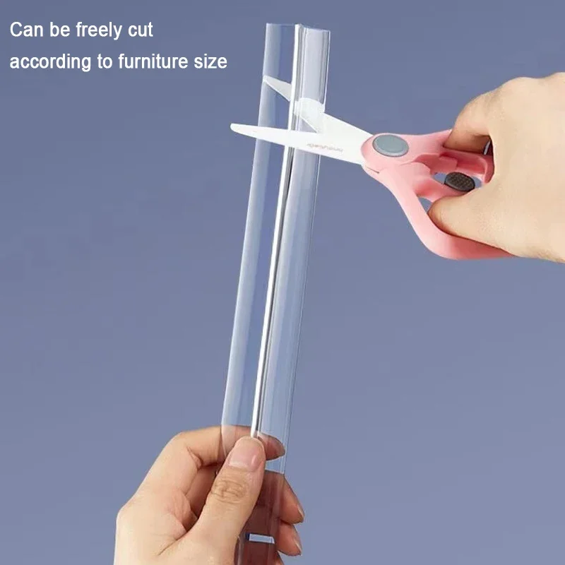Protector de borde de mesa de 1/2/3M, tira de protección transparente para bebés, autoadhesivo, a prueba de colisiones, parachoques suave, seguridad para bebés - imagen 4