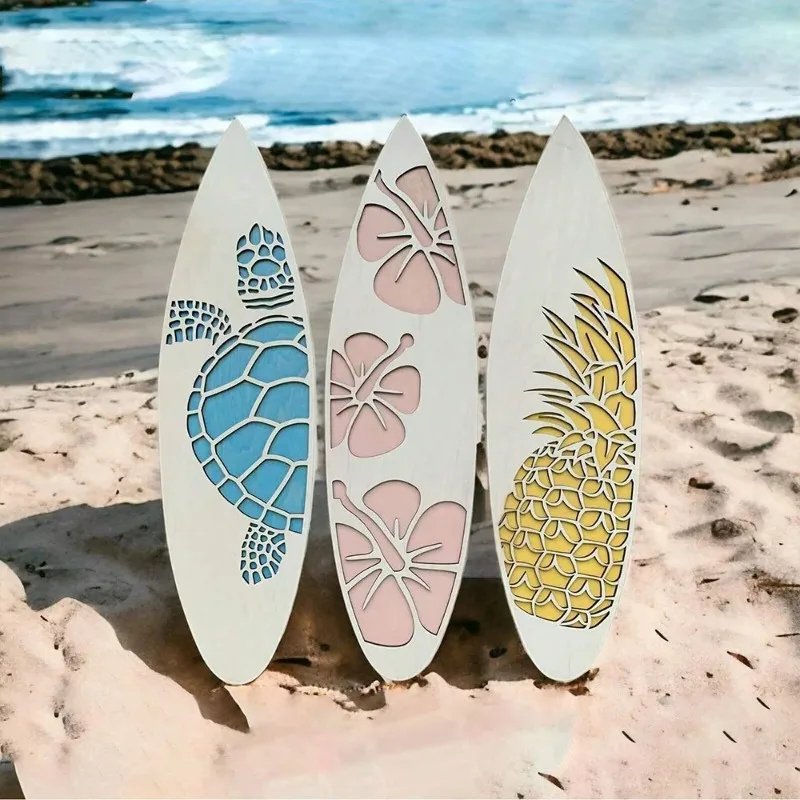 Tablero de madera tropical hawaiano para pared de habitación infantil - imagen 2