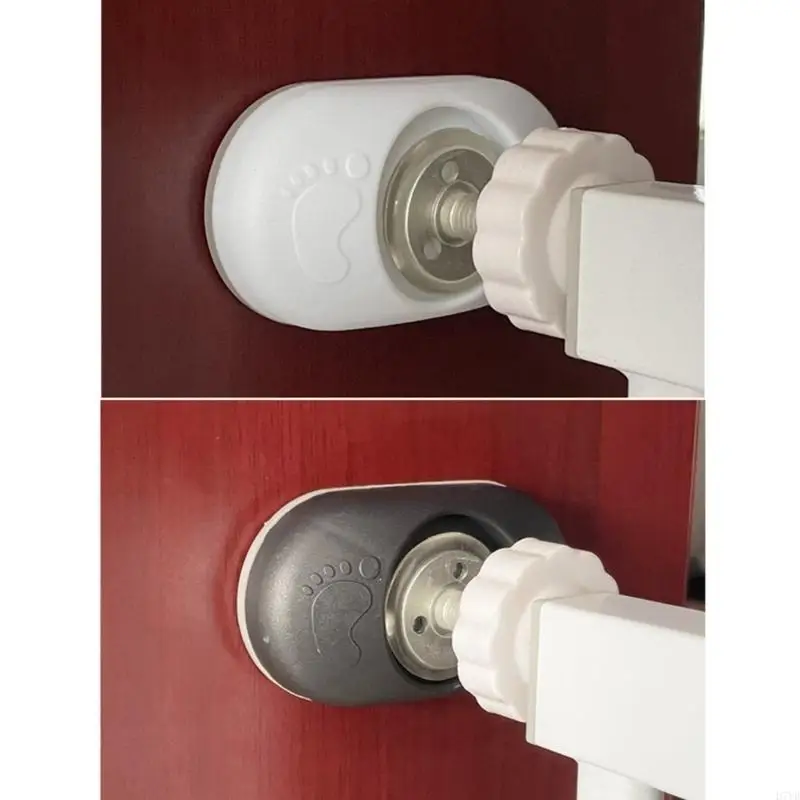 D7YD 4 Uds. Protector pared para puerta seguridad para niños, almohadilla protectora para pared, protector cerca, con y - imagen 4