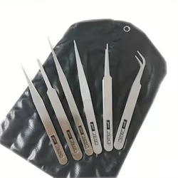 Pinzas de acero inoxidable rectas y curvadas de precisión