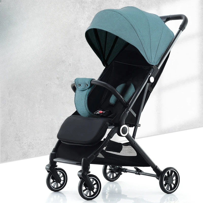 Cochecito bebé ligero con dosel ajustable y asiento reclinable - imagen 4