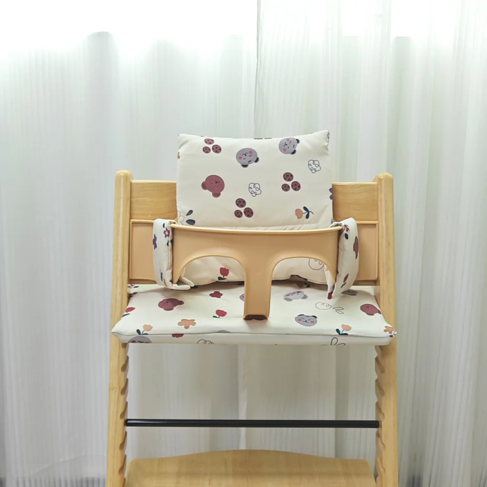 Cojín de asiento de silla de comedor de dibujos animados para bebé, funda de cojín de silla alta antisuciedad para comer, accesorios de asiento impermeables - imagen 2