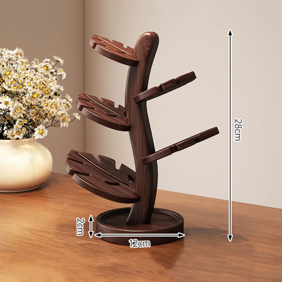 Tapete aislante de madera en forma de árbol para el hogar, decoración de mesa de comedor, tapete de cuenco grueso antiescaldado, mantel decorativo - imagen 5