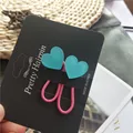 2pcs blue heart