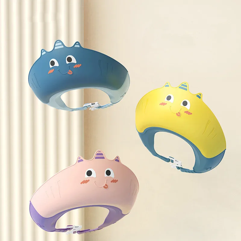Gorro suave para Baby Shower, gorro ajustable para lavar el cabello para niños, protección para los oídos, champú seguro para niños, ducha de baño, protege la cubierta de la cabeza - imagen 2