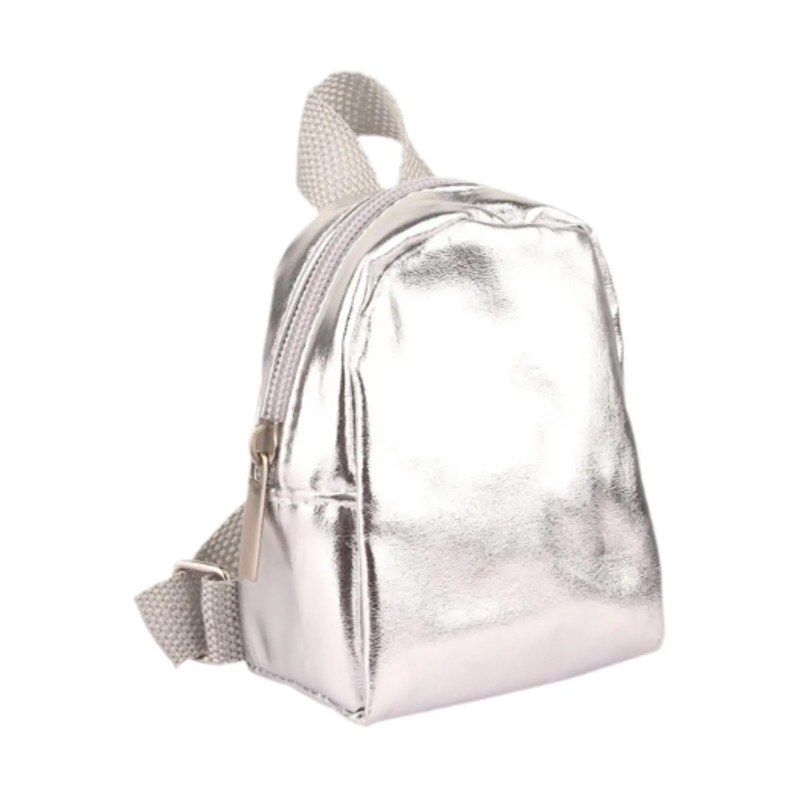 Mochila plateada para muñecas de 18 pulgadas – Diseño elegante y portátil