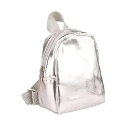 Mochila plateada para muñecas de 18 pulgadas – Diseño elegante y portátil