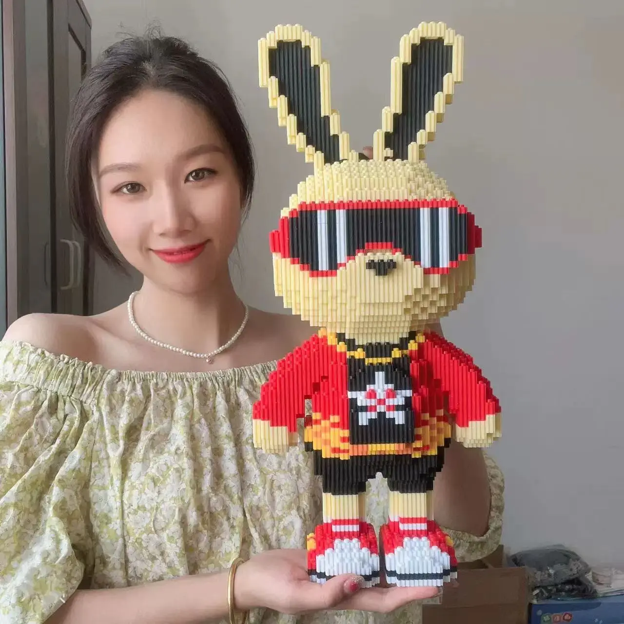 3D 5800 Uds. Conejo de caramelo, conejos coloridos y lindos, sociedad, bloques de construcción de conejo, ensamblaje de alta dificultad para adultos, rompecabezas, juguetes de regalo - imagen 4