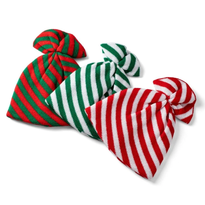 M76C encantadores sombreros de Navidad moldeados con dulces para bebés, sustancia acrílica suave, sombrero fino de Winterfest, complemento festivo infantil