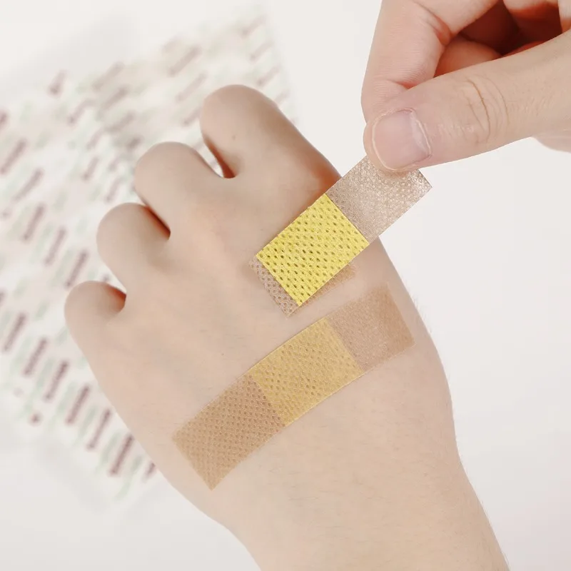 100 Uds primeros auxilios impermeable curación heridas vendaje adhesivo tirita yeso para heridas pegatinas para hemostasia estéril - imagen 4