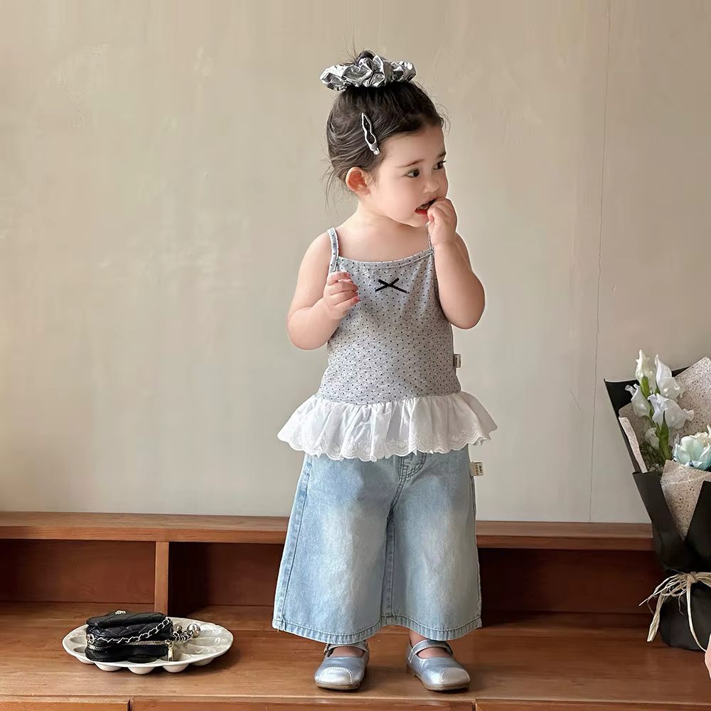 MILANCEL Pantalones vaqueros de pierna ancha azul para niños - imagen 2