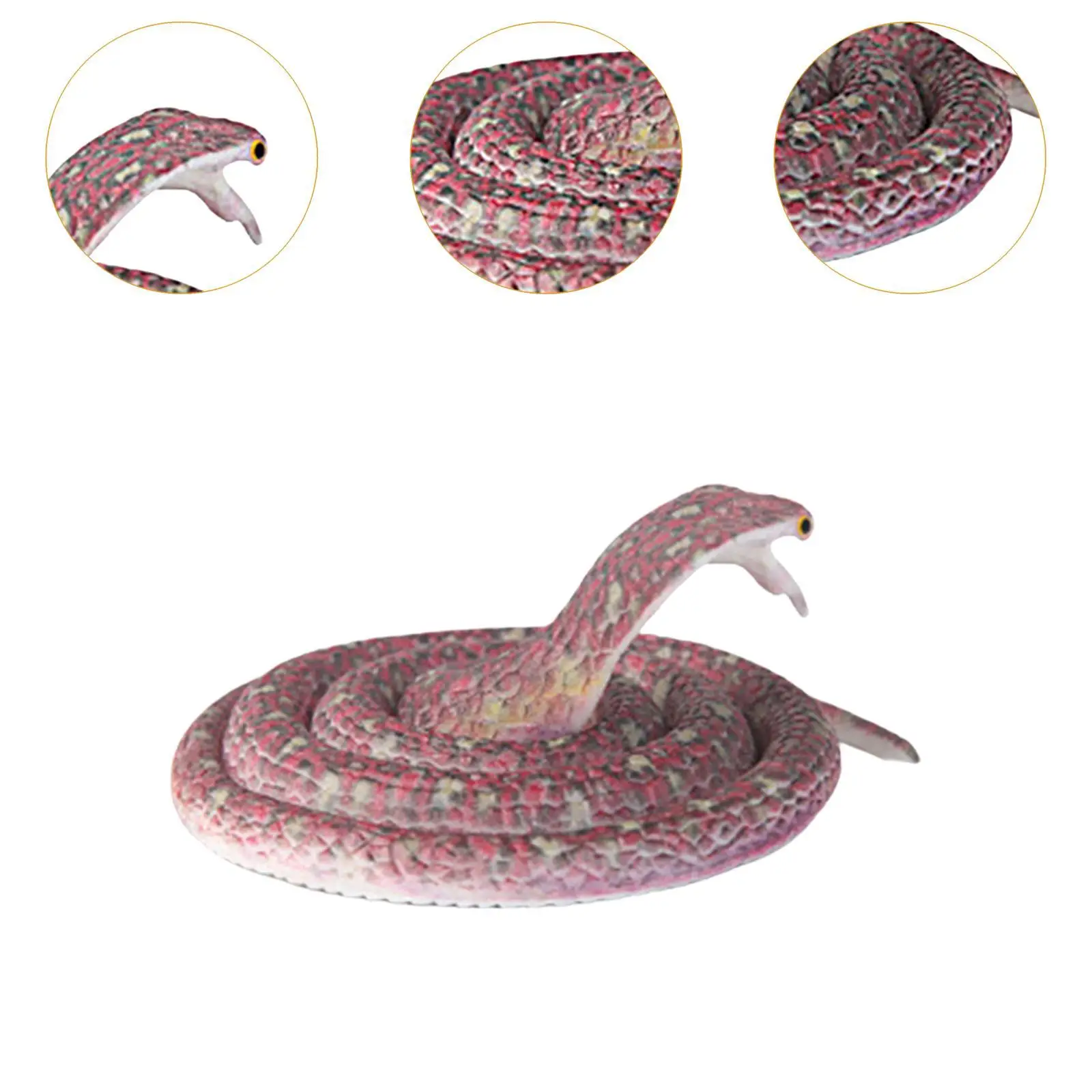 Snake Figure Keep Birds Away Realistic Fake Snakes Toy Teaching Aids