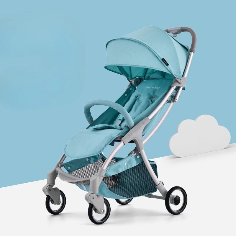 Buggy plegable de grado de avión, suspensión de 4 ruedas, parte delantera giratoria, dosel de 3 posiciones, pliegue instantáneo, apto para llevar - imagen 4