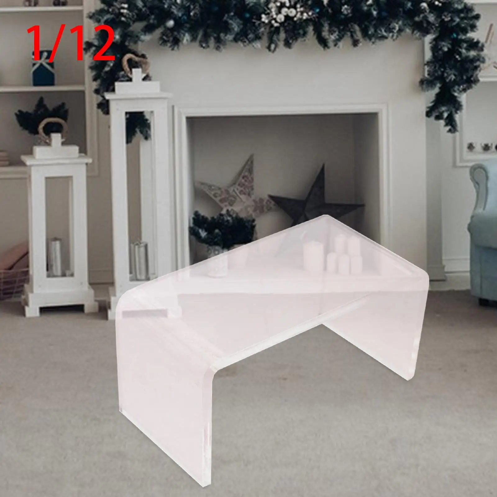 Dollshouse Tea Table Miniature End Table Livingroom Decor Coffee Table Model