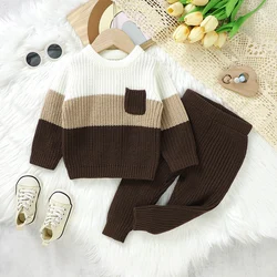 Conjunto neonatal de jersey de manga larga y pantalón