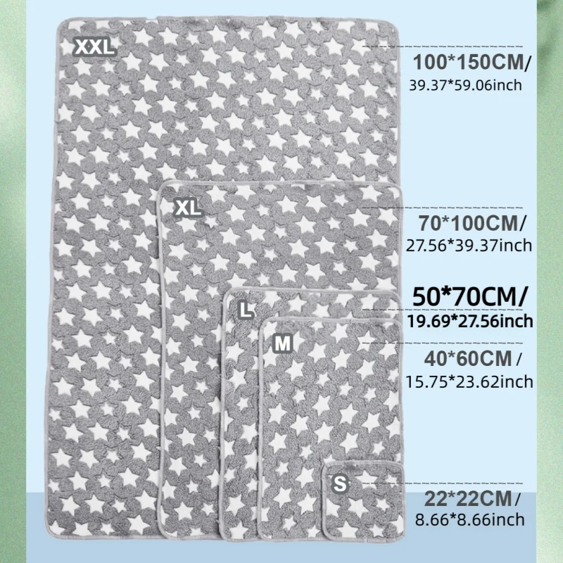 Mantas para mascotas, suave y esponjoso, lavable, estera para dormir para perros, manta polar con patrón de pata para gatos, estera de cama cálida para cachorros, suministros para mascotas - imagen 5