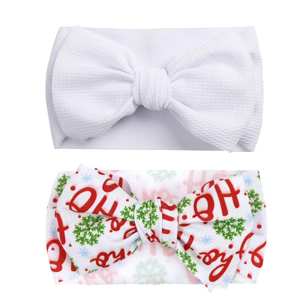 Diademas de bala de Navidad para bebé, calcetines de árbol de ciervo, diademas de copo de nieve, diademas de lazo elástico, diademas de fiesta de baile de Navidad, 2 uds./lote - imagen 5