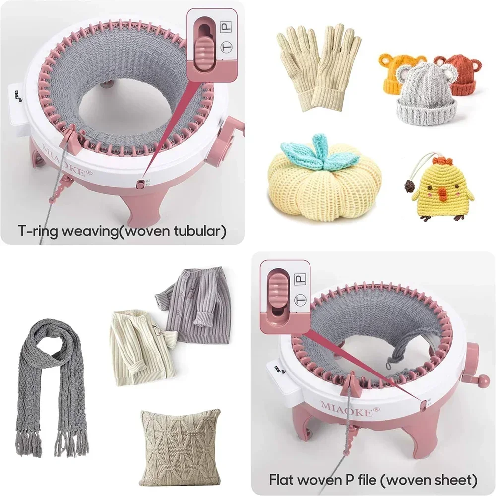 Sentro 22 40 48 agujas Kit de máquina de tejer a mano DIY bufandas sombreros suéteres y calcetines telar de tejido de bucle para adultos niños ﻿ Regalos - imagen 3